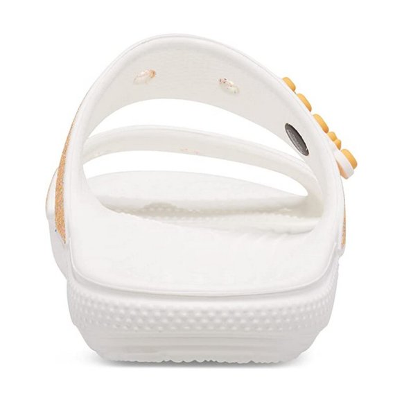 NEW Size 7 Womens Classic Crocs Glitter Sandal Slides, Orange Sorbet - Picture 6 of 7